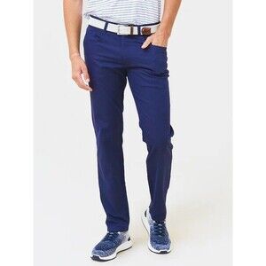 Peter Millar Men's Crown Sport eb66 Performance Blue Pant 34 x 32 Actual 34 x 29